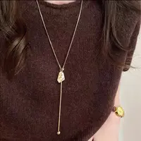 木子秋 铜合金仿珍珠项链 清新甜美花朵项链女款2025新款锁骨链