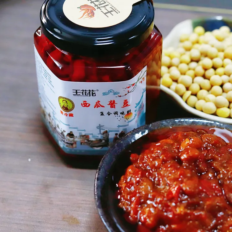 王花花西瓜酱豆特产美食下饭酱儿时味道