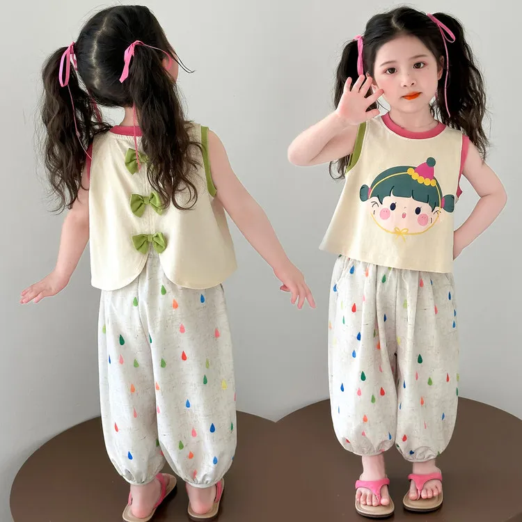 套装女童中小童潮流流行儿童婴儿洋气夏季外穿薄款女宝休闲女孩