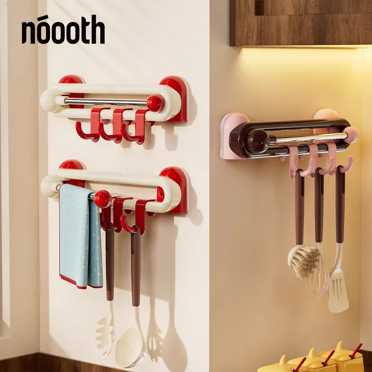 #ANNA元气挂钩免打孔粘钩厨房抹布架锅铲勺子挂架卫生间毛巾架NS