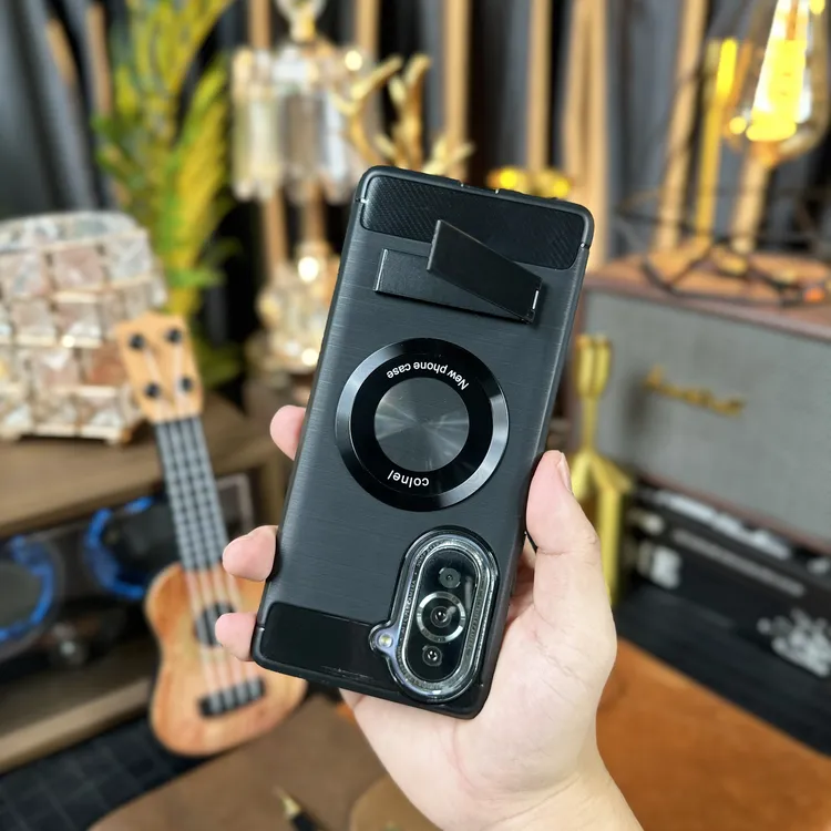 【碳纤维拉丝纹+金属一字支架】适用于华为Nova10 Pro机壳防摔