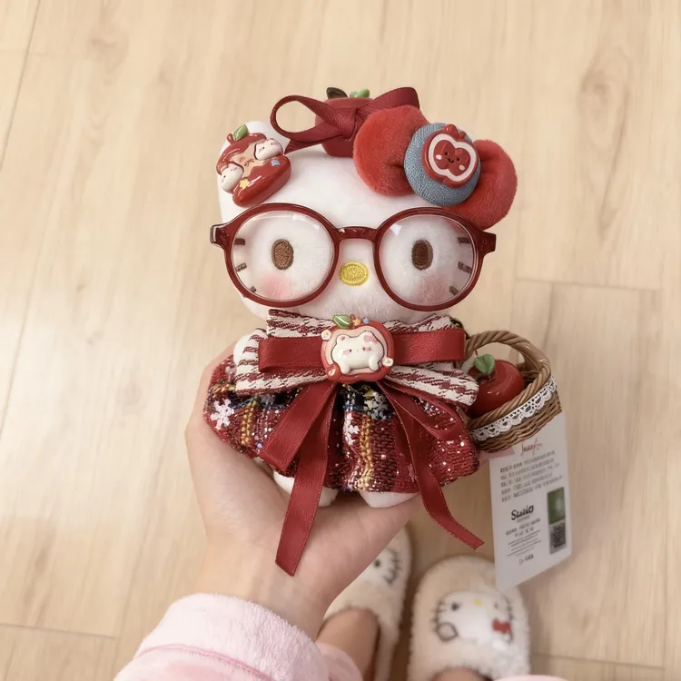 正版hellokitty平安夜苹果kt包包挂件圣诞节书包小玩偶生日礼物女