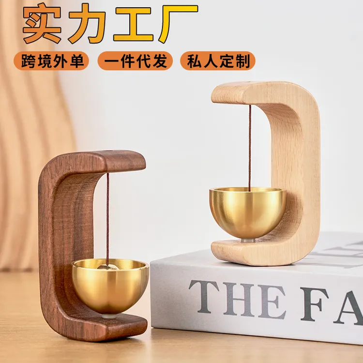 多巴胺风铃吸门式入户磁吸木质门铃商铺进门提醒铃铛新中式装饰