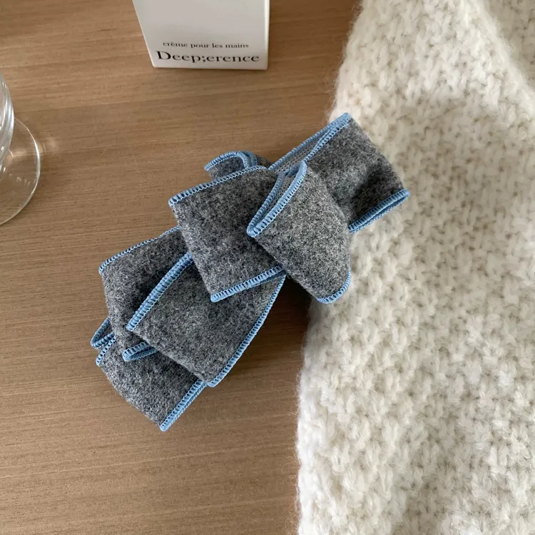 可露丽拼色蝴蝶结香蕉夹女后脑勺盘发夹头饰马尾夹竖夹发卡发饰