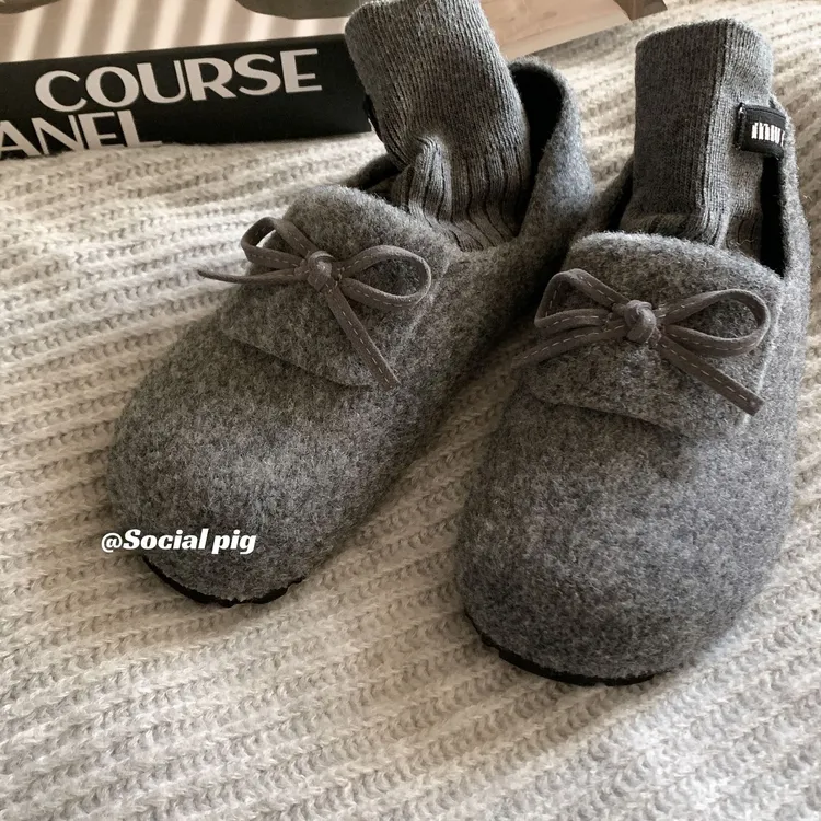 洋气毛毛鞋女外穿2025新款秋冬法式复古气质平底玛丽珍单鞋A