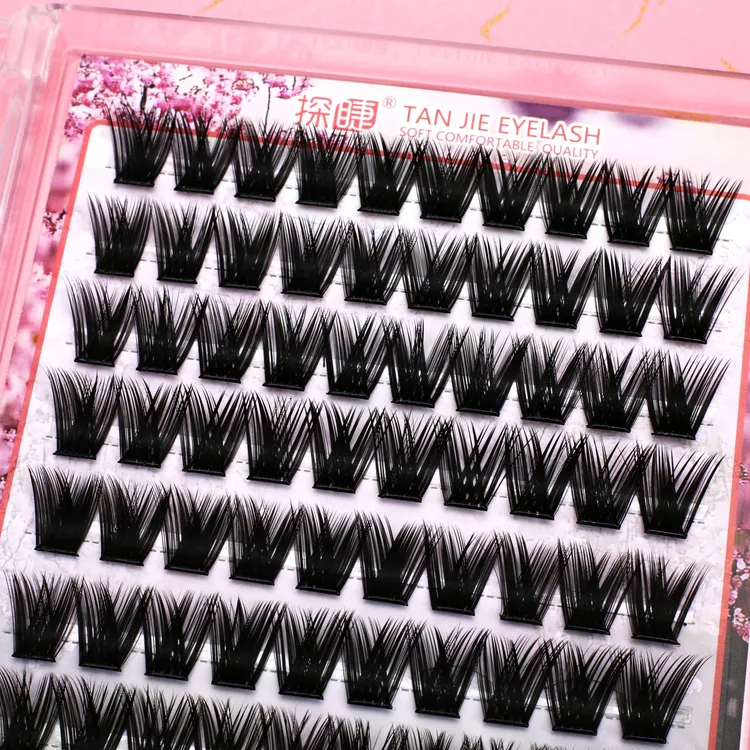 假睫毛免胶水自粘爆款分段式柔软浓密V型新手超强自粘睫毛免胶水C