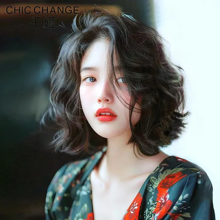 港风复古羊毛卷秋冬新款假发真发全真人发女全真自然全头套