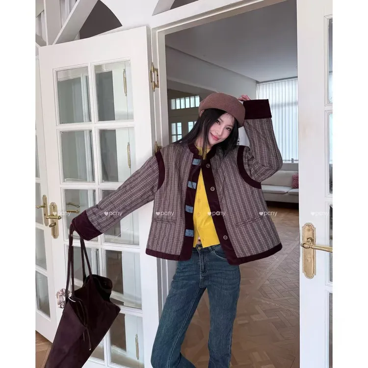 PCNY「紫意暖袄」不理理秋季新款小众女装时尚休闲外套