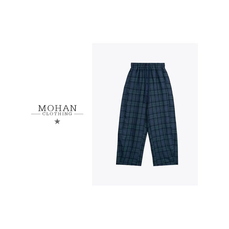 CLOTHING/墨含高奢气质百搭显瘦夏季新款格纹休闲裤AMF283