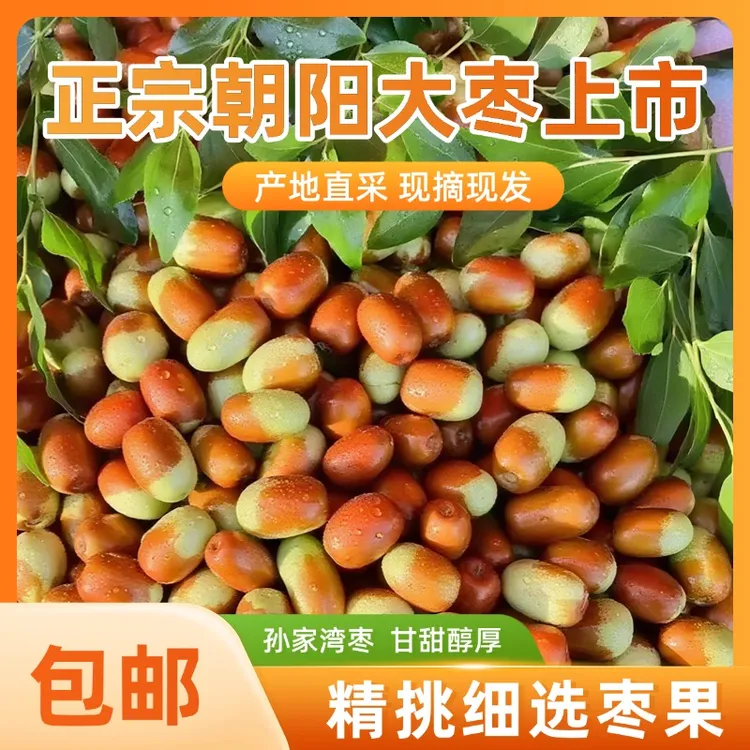 朝阳大枣孙家湾平顶甜枣鲜枣红枣新鲜正宗现摘新枣脆枣特产