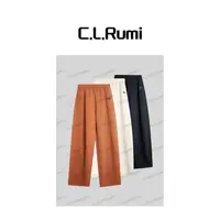 【Rumi严选】“甜橙热茶”加厚加绒刺绣松紧腰宽松保暖雪地裤7314kz