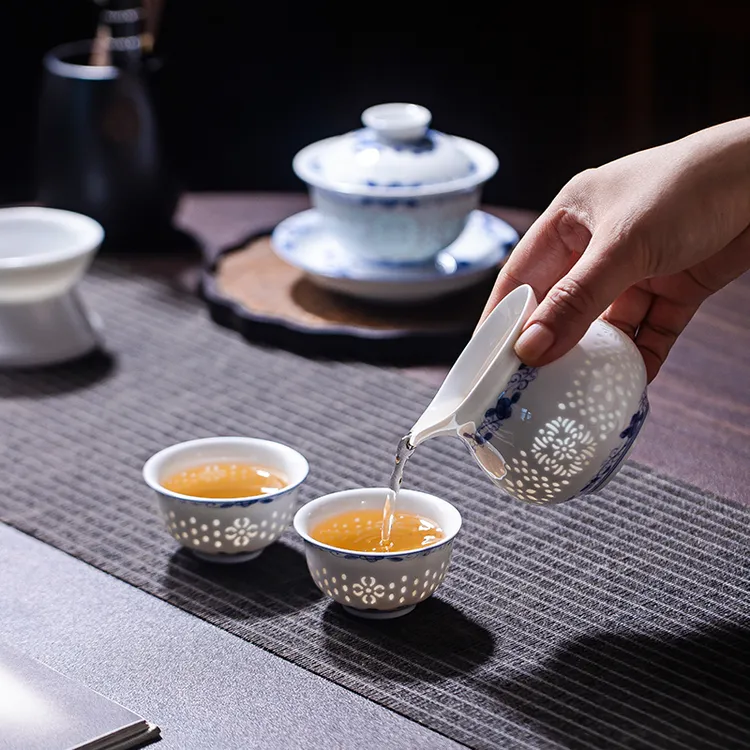 府前景德镇10头玲珑茶具家用中式 YTS