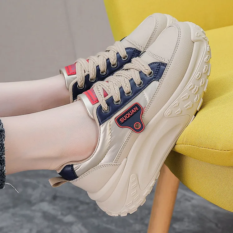 厚底休闲运动鞋松糕底小白鞋春季老爹鞋女板鞋/休闲鞋