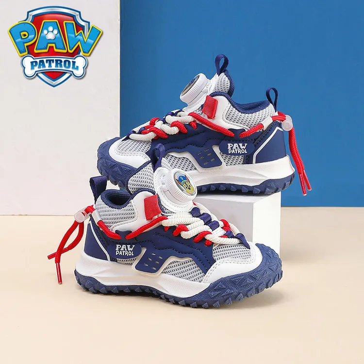 汪汪队立大功男童学步鞋子春秋网面透气休闲鞋网鞋小童软底儿童鞋