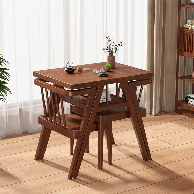 阳台一桌二椅实木桌椅三件套小户型北欧客厅家用休闲培训桌