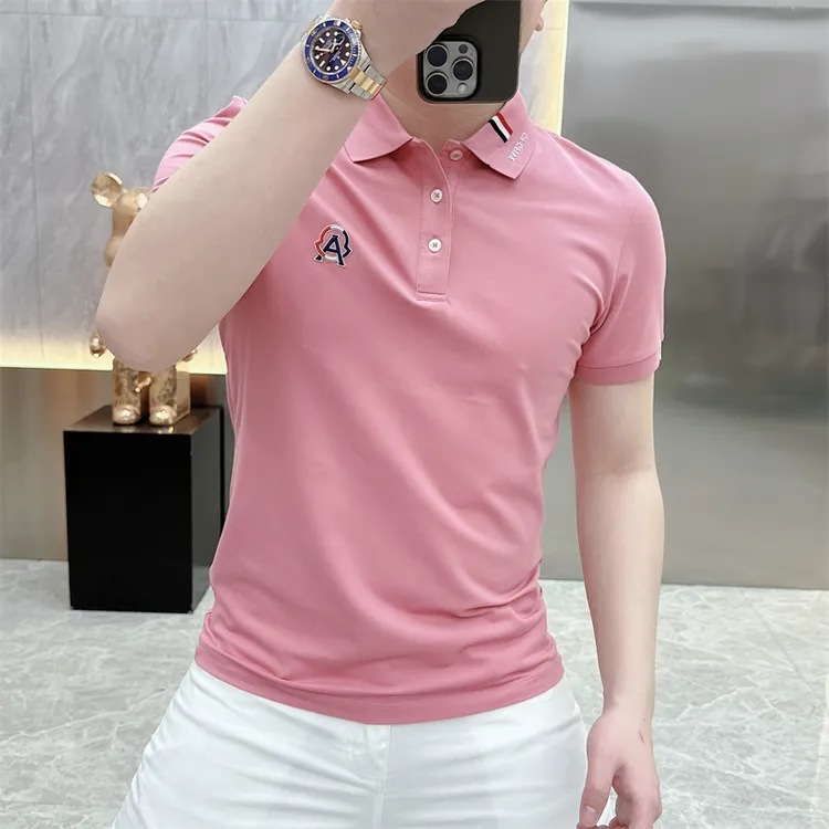 度尚-夏季新款男士轻奢高品质薄款时尚潮流休闲翻领POLO衫短袖