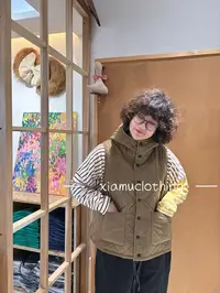 夏沐家连帽双面夹棉休闲马甲499