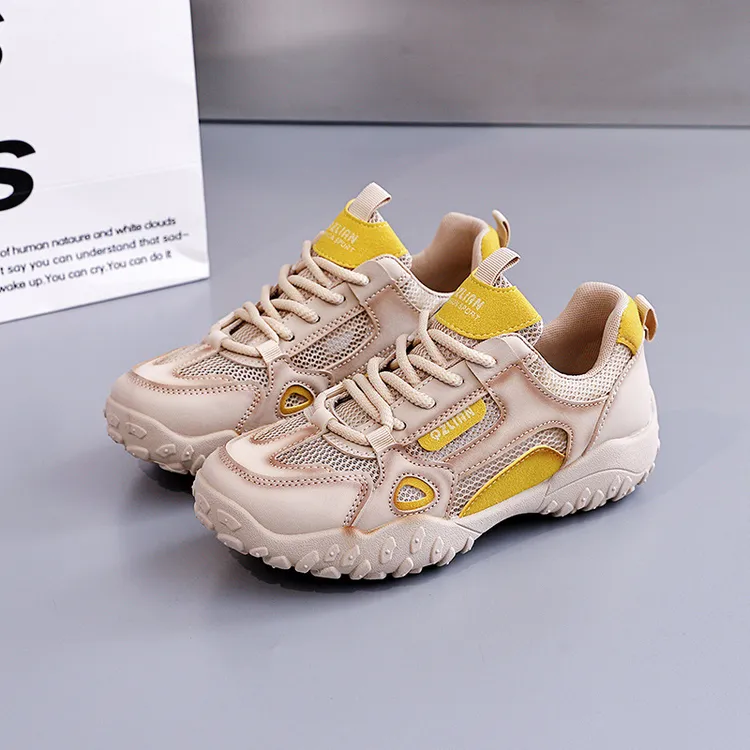 ins韩版网面老爹鞋女2025夏季新款透气学生休闲运动鞋女 L0801-1