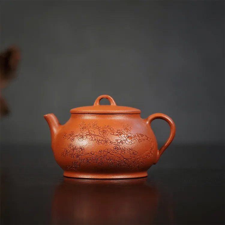 宜兴紫砂壶原矿桃花泥暗香潘壶实力派手工制家用泡茶壶茶具纯手工