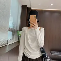 IMFLY金小金自制女装 打底衫DYW9767秋冬季不规则收腰内搭上衣