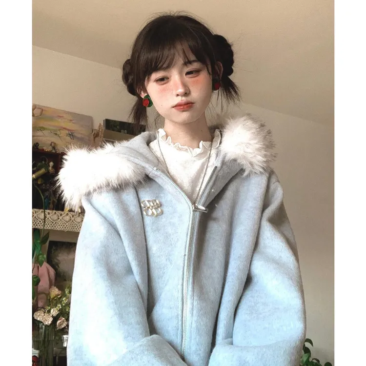 慵懒风大毛领棉服女2025冬季新款夹棉加厚棉衣超好看学生棉袄外套