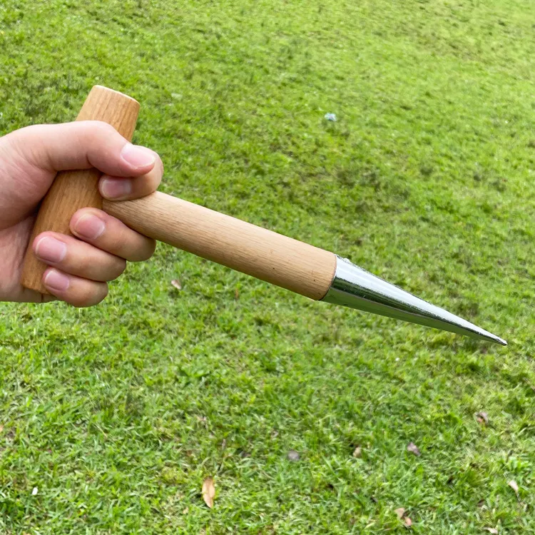 【联仕达】园艺打洞器T型施肥种菜种子移苗种植工具木柄追肥打孔器