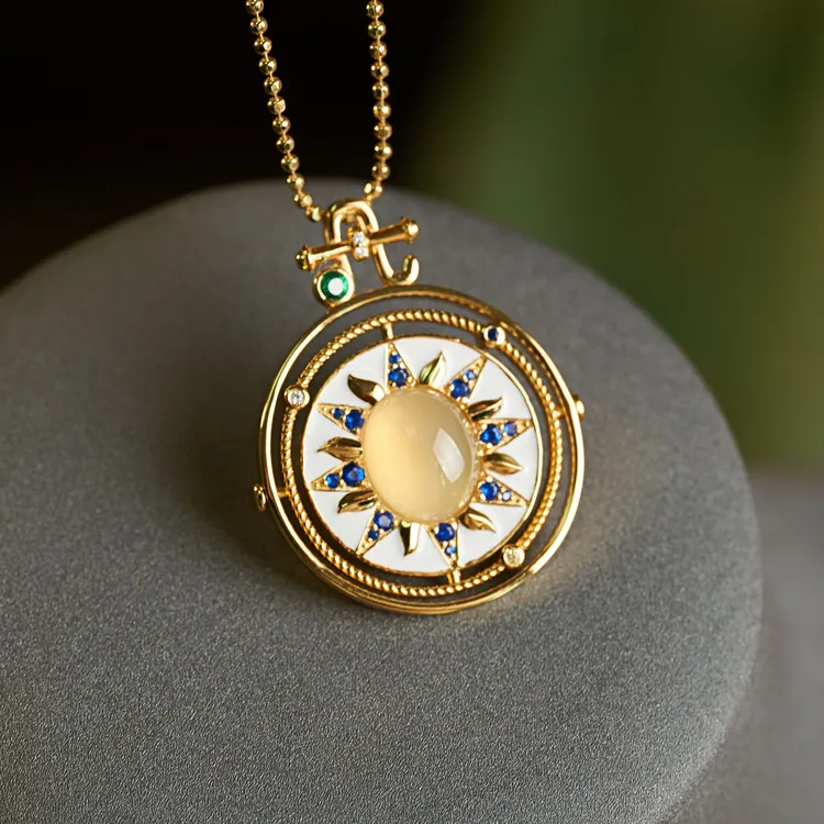 【甄选】狮子心S925银设计款玉髓吊坠8386