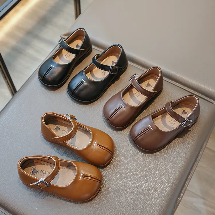 宝宝童鞋春秋季女童鞋子小香风软底韩版英伦风女孩软底复古皮鞋