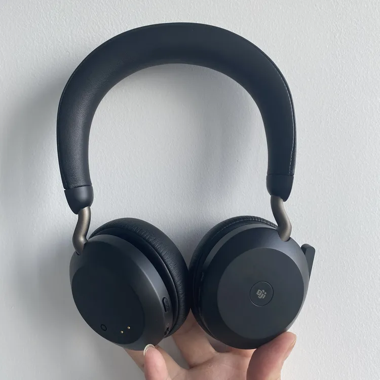 95新 jabra/捷波朗 Evolve2 75话务耳机办公头戴降噪无线耳机黑色
