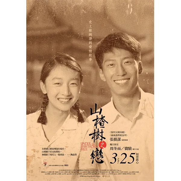 山楂树之恋 电影海报复古文艺牛皮纸装饰画壁画画芯画框相框