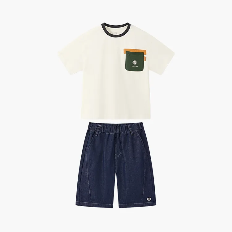 MQD童装25夏新品学院风潮酷休闲卡通涂鸦运动短袖套装 TCW0344S_1