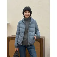 LANGQING 轻便简约显瘦连帽白鹅绒羽绒服46376#