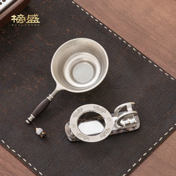 榜盛纯钛茶滤茶漏超细过滤网茶隔茶具配件高端滤茶器茶道用品