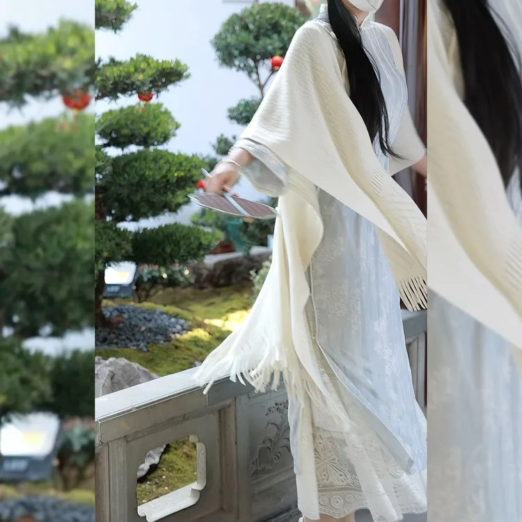 俏娘鱼【海棠-披肩】2025年新款文艺淑女日常百搭气质宽松旗袍披肩