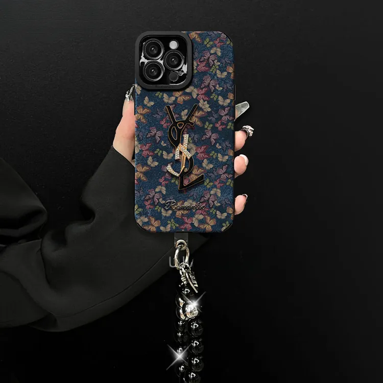 适用潮牌网红复古蝴蝶苹果16promax手机壳华为oppovivo小米小众