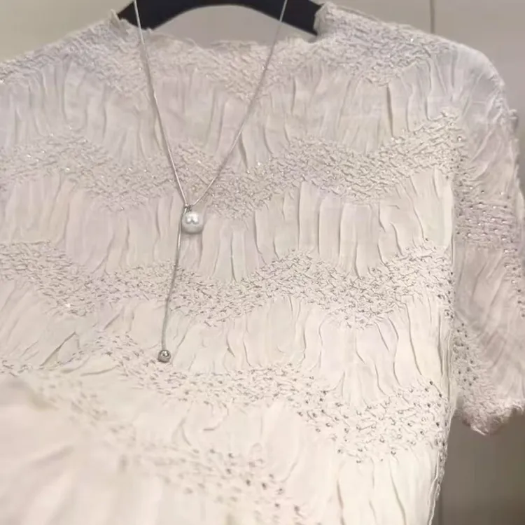 玲珑阁(气质女人)·抗皱透气亲肤感显瘦设计师短袖上衣1