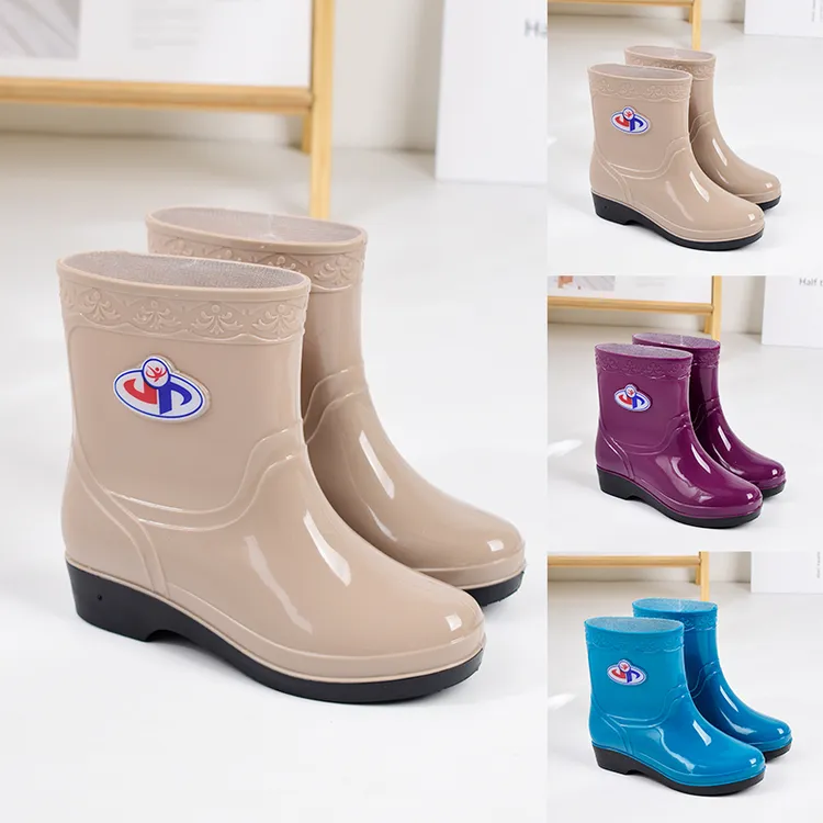 雨鞋女士中筒短筒防水鞋雨靴外穿低帮防水鞋雨鞋女款防滑耐磨低筒