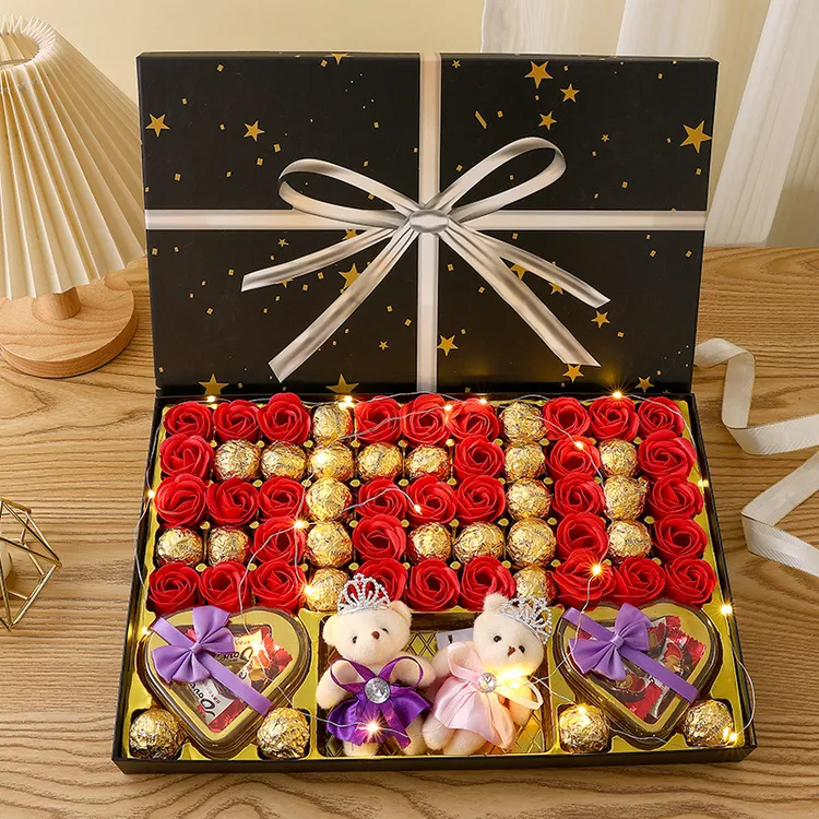 巧克力礼盒装情人节送男女生生日七夕情人节礼物中秋礼物中秋节