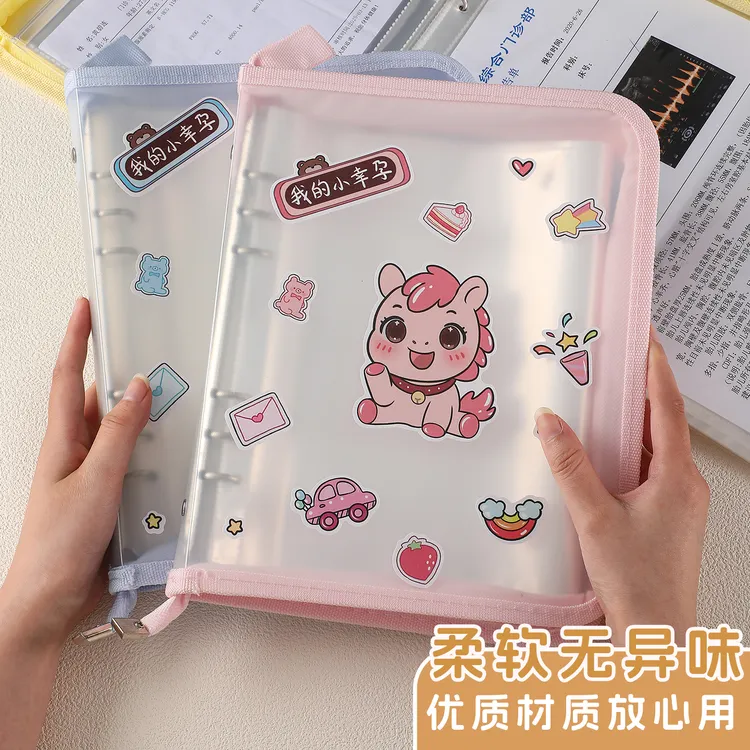 马宝半透明产检拉链孕期便携手提包高颜值b超单子收纳册