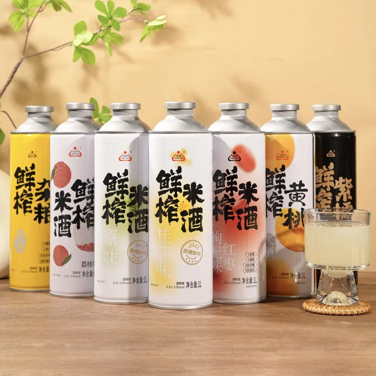 生龙鲜榨米酒原味桂花味孝感特产糯米酒醪糟汁甜米酒酿大罐1L装