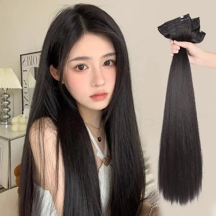 假发片女长发三片式隐形无痕直发片升级发丝蓬松增发量假发接发片