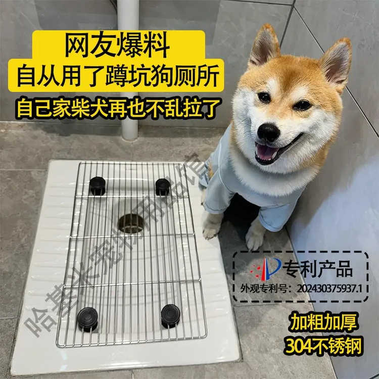 狗狗厕所网架化妆室狗厕所蹲坑蹲便器狗专用厕所防踩屎不锈钢网格