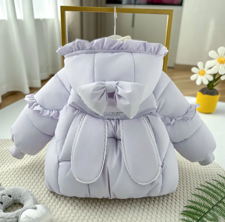 女童卡通加绒加厚棉衣外套女宝宝冬季棉服保暖锁温厚款女棉袄洋气
