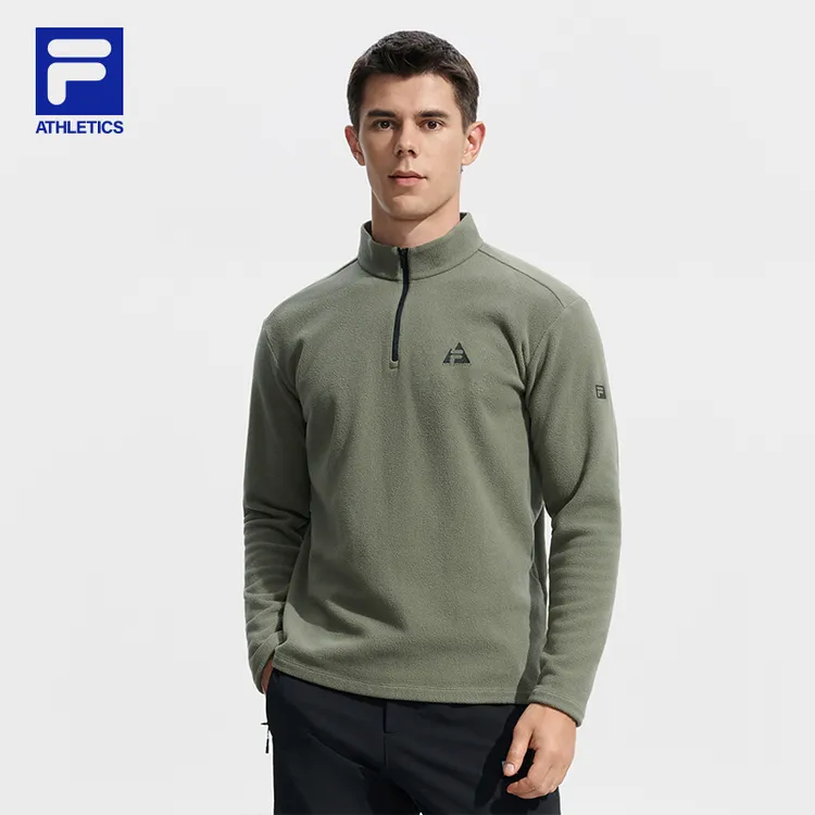 Fila/斐乐男士【半拉链立领摇粒绒】秋冬新保暖运动上衣A11M547207F