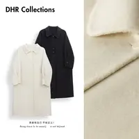 豆豆DD【双面呢毛呢大衣】羊绒+天丝+绵羊毛翻领长款外套-805925DW