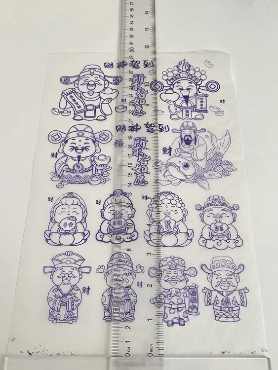葫芦烙画.雕刻（新手简易版8）转印纸 拍一发五张 水转印可重复使用