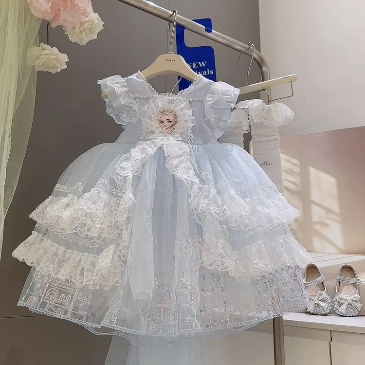 女童2026洋气冰雪公主裙夏季新款蛋糕裙礼服蓬蓬裙四季款洛丽塔