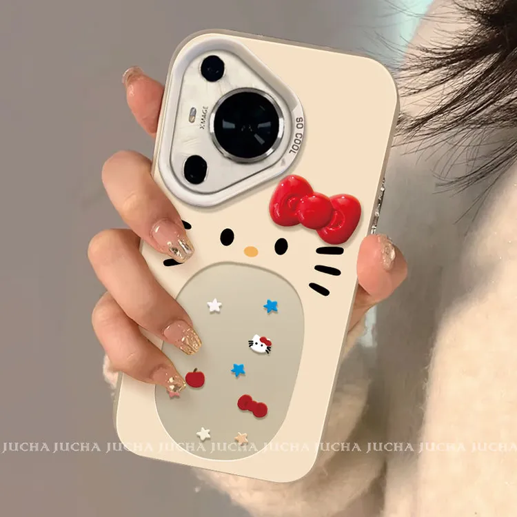 大嘴凯蒂猫适用苹果16手机壳全包防摔VIVOx200高端华为pura70女款