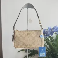全新未使用 COACH/蔻驰 现代米色麻将单肩手提腋下包098