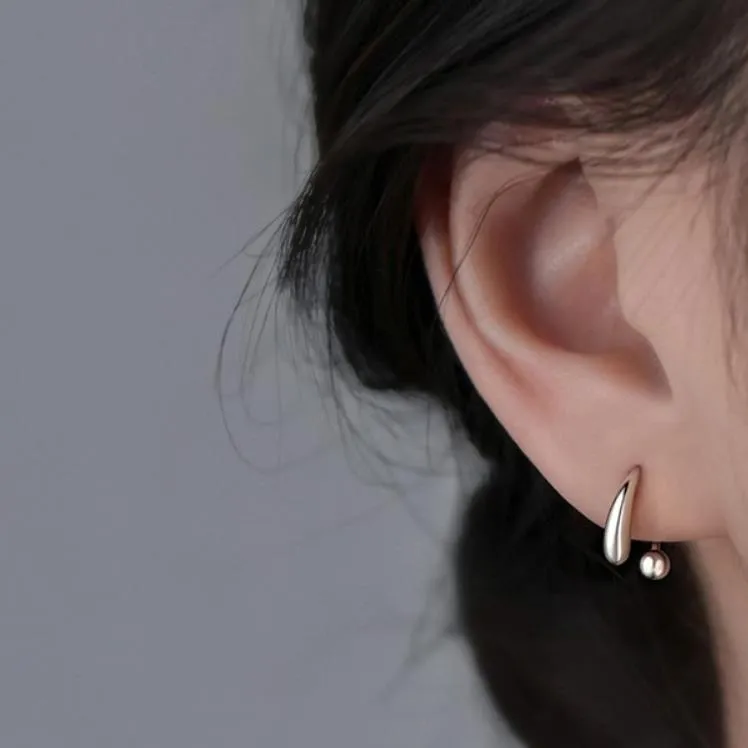 足银耳饰 999银水滴耳钉高级感女耳环2025新款爆款轻奢小众耳饰